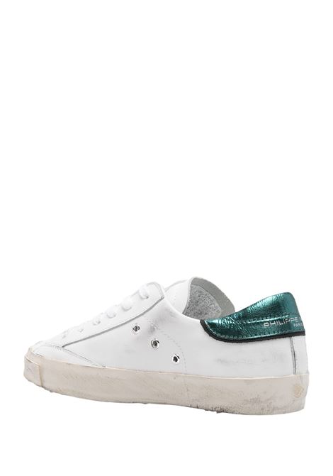 White and Teal Prsx Sneakers PHILIPPE MODEL | PRLDVM01