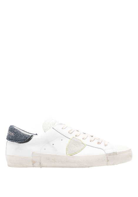 White and Blue Denim Prsx Sneakers PHILIPPE MODEL | PRLUVLL2