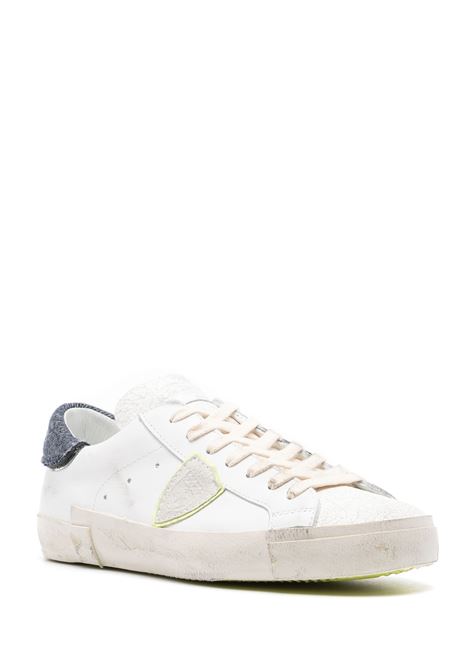 White and Blue Denim Prsx Sneakers PHILIPPE MODEL | PRLUVLL2