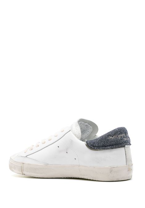 White and Blue Denim Prsx Sneakers PHILIPPE MODEL | PRLUVLL2