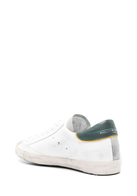 White and Green Prsx Sneakers PHILIPPE MODEL | PRLUVV04