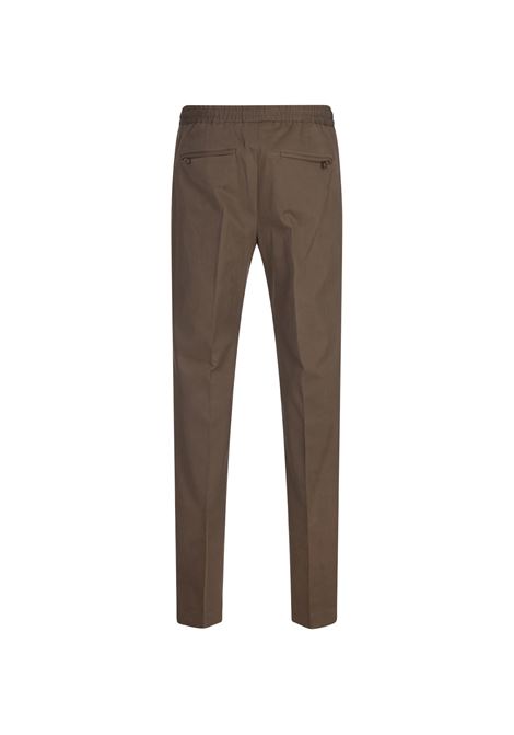 Pantaloni Slim Fit Con Coulisse In Misto Cashmere Marrone PT TORINO | TSCNZA0CL1-SD550150