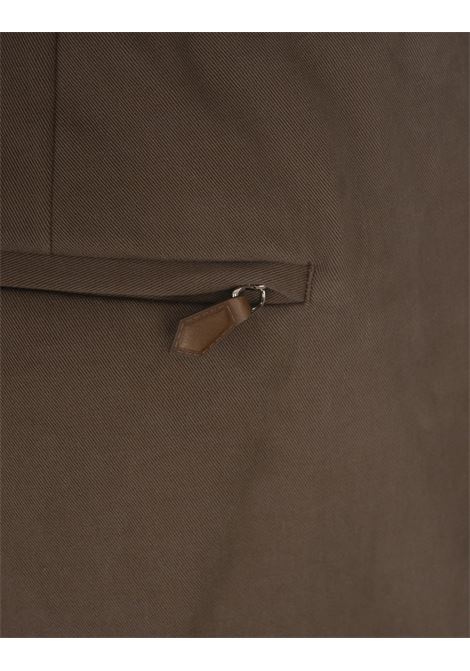 Slim Fit Drawstring Trousers in Brown Cashmere Blend PT TORINO | TSCNZA0CL1-SD550150