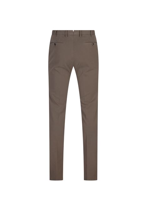 Brown Stretch Cotton Slim Fit Trousers PT TORINO | VT01Z00CL1-NK03Y121