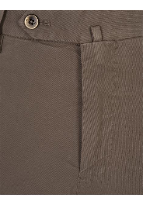 Brown Stretch Cotton Slim Fit Trousers PT TORINO | VT01Z00CL1-NK03Y121