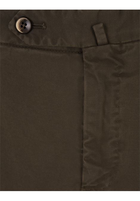 Dark Brown Stretch Cotton Slim Fit Trousers PT TORINO | VT01Z00CL1-NK03Y446