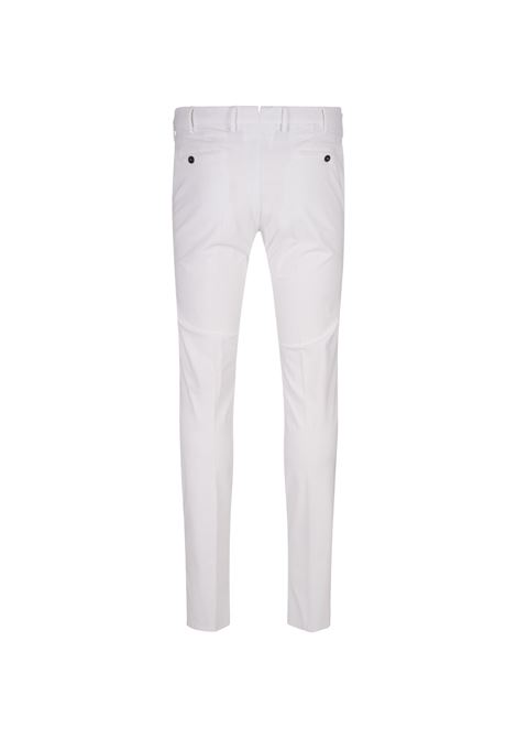 White Stretch Tricotine Slim Fit Trousers PT TORINO | VT01Z00CL1-TU90Y010