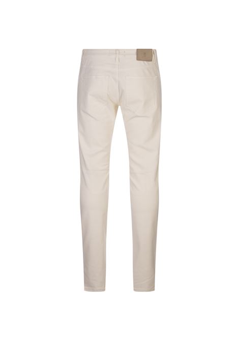 White Slim Fit Cotton and Lyocell Trousers PT05 | PP05Z0-TU96T0H015