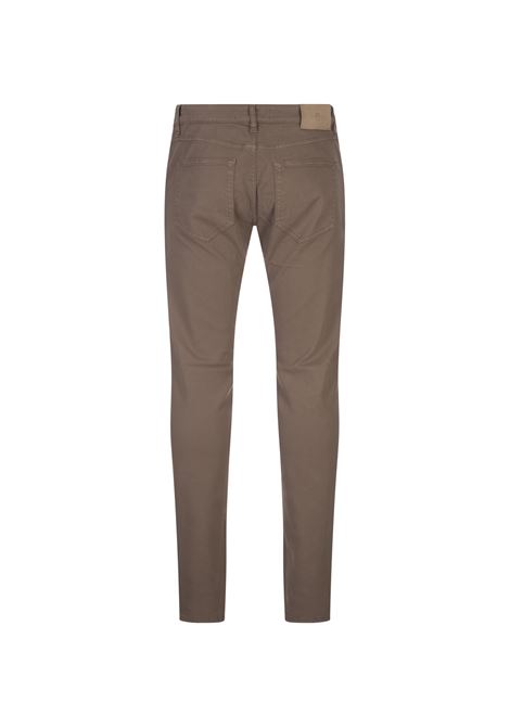 Brown Slim Fit Cotton and Lyocell Trousers PT05 | PP05Z0-TU96T0H105