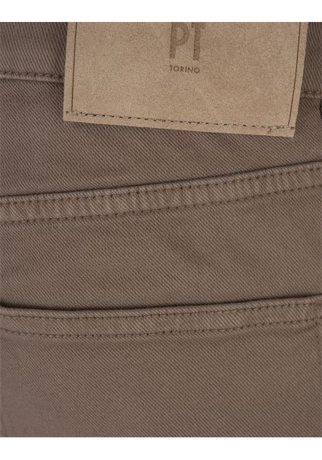 Brown Slim Fit Cotton and Lyocell Trousers PT05 | PP05Z0-TU96T0H105