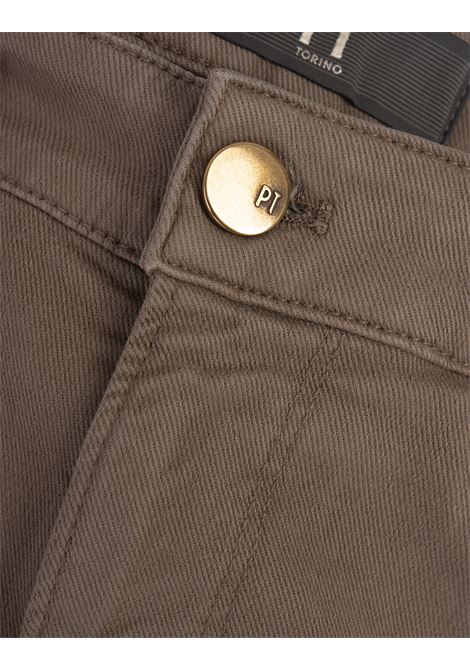 Brown Slim Fit Cotton and Lyocell Trousers PT05 | PP05Z0-TU96T0H105