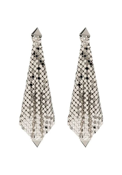 Silver Mesh Drop Earrings RABANNE | 19ABB0038MET042P040