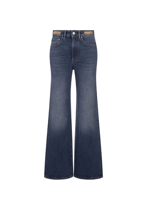 Jeans Baggy In Denim Blu Scuro Con Medaglie RABANNE | 24ACPA392C00524P464