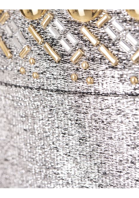 Silver Long Skirt With Gold Studs RABANNE | 24AJJU602VI0369P040