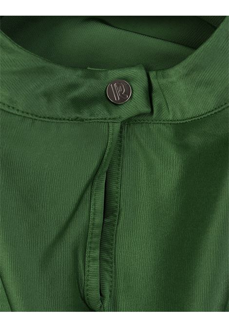 Abito Lungo Drappeggiato In Satin Stretch Verde RABANNE | 24AJR0886VI0267P922