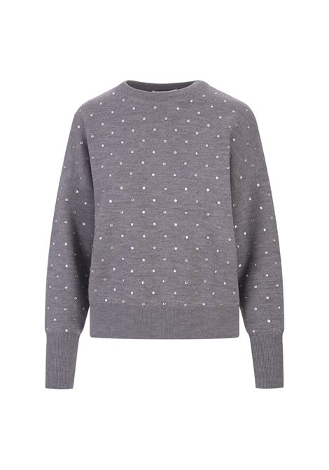 Grey Pullover With Crystals RABANNE | 24AMPU252ML0264P050