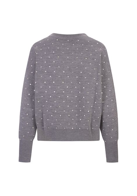 Grey Pullover With Crystals RABANNE | 24AMPU252ML0264P050