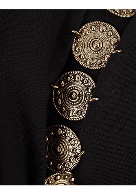 Black Short Pullover With Belt Detail RABANNE | 24AMPU286ML0289P001