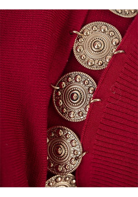 Pullover Corto Rosso Con Dettaglio Cintura RABANNE | 24AMPU286ML0289P608