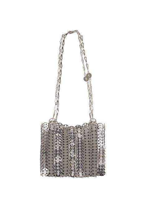 RABANNE 1969 Square Bag Grigia In Metallo e Pelle - RABANNE