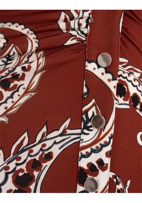 Red Printed Long Skirt With Knot RABANNE | 24FJJU544VI0316V176