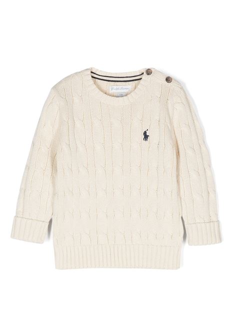 Andover Cream Cable-Knit Cotton Sweater RALPH LAUREN KIDS | 320-702674067