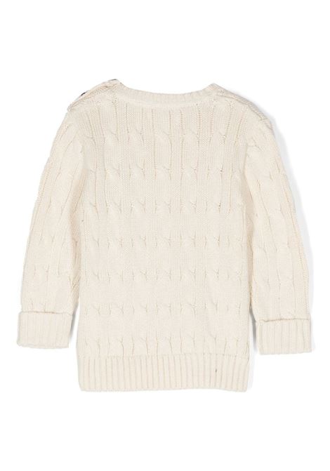 Pullover In Maglia a Trecce Andover Cream RALPH LAUREN KIDS | 320-702674067