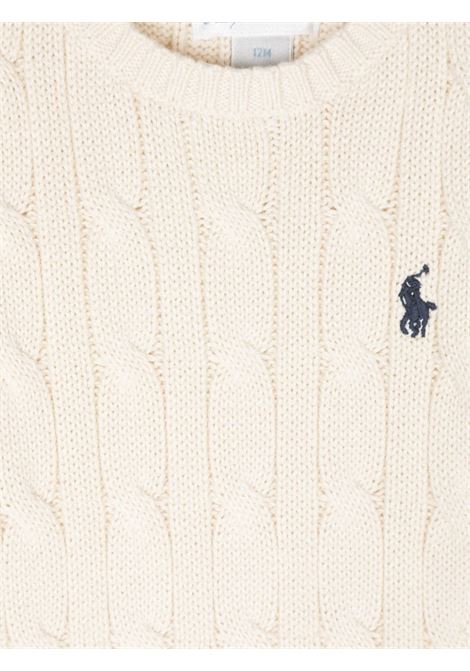 Pullover In Maglia a Trecce Andover Cream RALPH LAUREN KIDS | 320-702674067