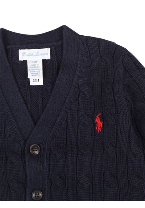 Cable-Knit Cotton V-Neck Cardigan RALPH LAUREN KIDS | 320-925717007