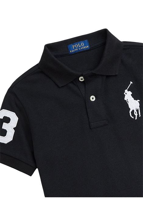 Polo Blu Con Motivo Polo Pony RALPH LAUREN KIDS | 322-703635098