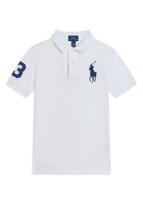 Polo Bianco Con Motivo Polo Pony RALPH LAUREN KIDS | 322-703635099