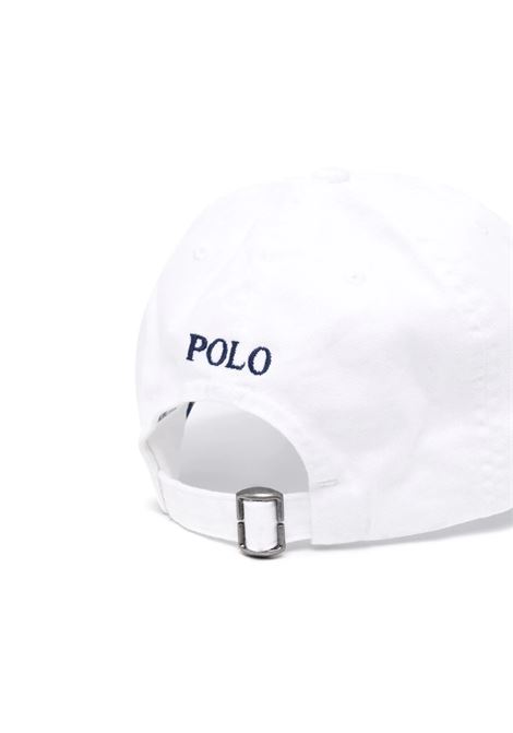 White Baseball Hat With Blue Pony RALPH LAUREN KIDS | 323-552489001