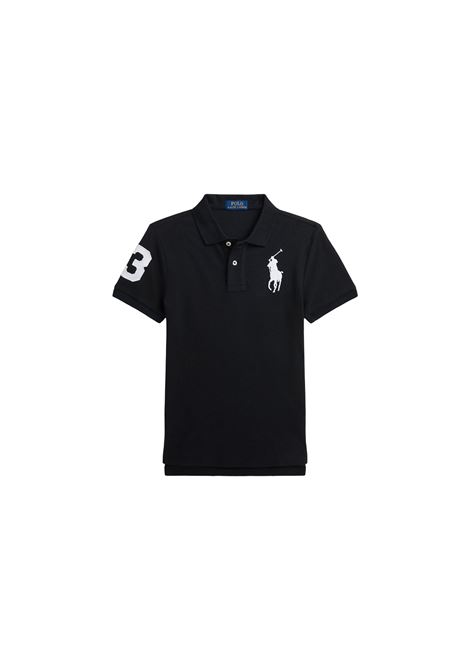 Navy Blue Polo Shirt With Big Pony RALPH LAUREN KIDS | 323-708861111