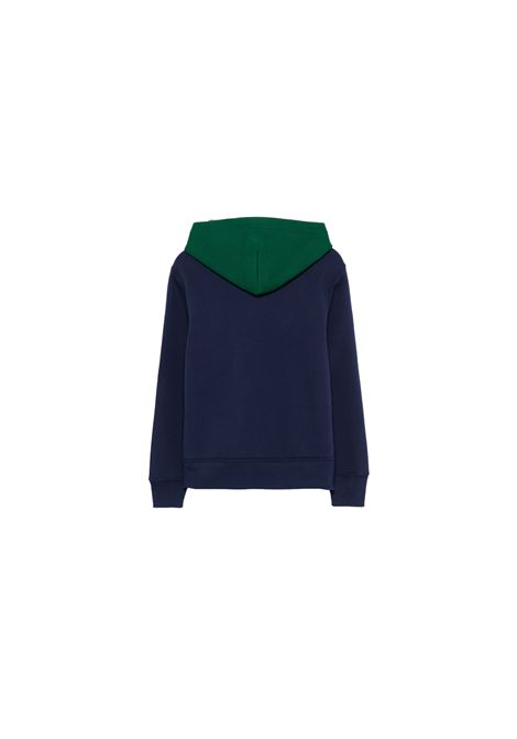 Blue and Green Hoodie with Logo RALPH LAUREN KIDS | 323-952489001