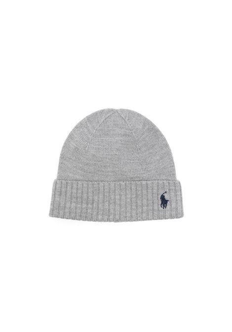 Grey Wool Beanie With Pony RALPH LAUREN KIDS | 323-953204002