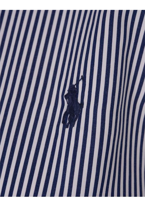 White and Blue Slim Fit Striped Cotton Shirt RALPH LAUREN | 211-891379001