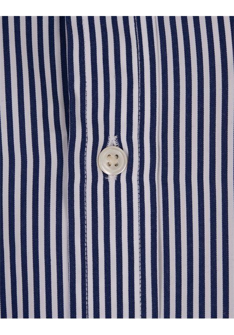 White and Blue Slim Fit Striped Cotton Shirt RALPH LAUREN | 211-891379001