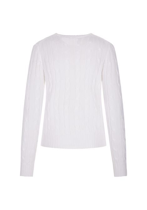 Maglione Girocollo a Trecce Bianco RALPH LAUREN | 211-891640001