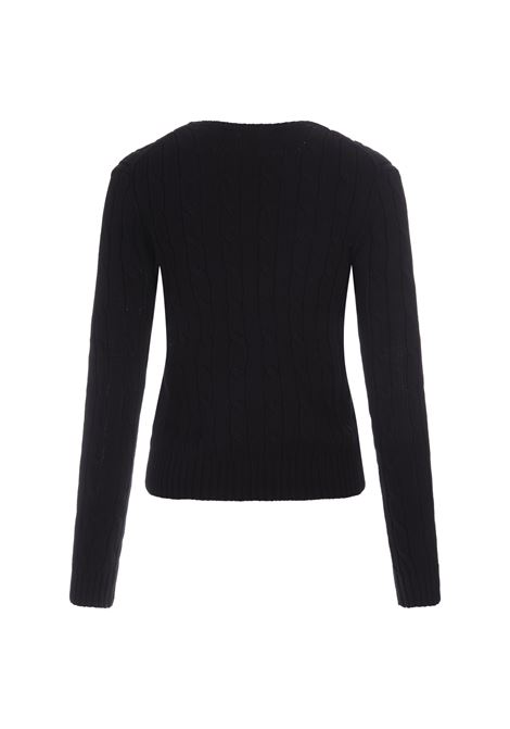 Crew Neck Sweater In Black Braided Knit RALPH LAUREN | 211-891640011