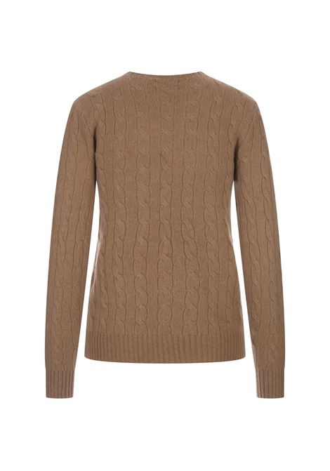 Camel M?l Collection Wool and Cashmere Braided Sweater RALPH LAUREN | 211-910421002