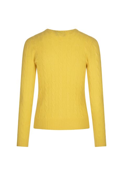 Maglia a Trecce In Lana e Cashmere Gialla RALPH LAUREN | 211-910421022