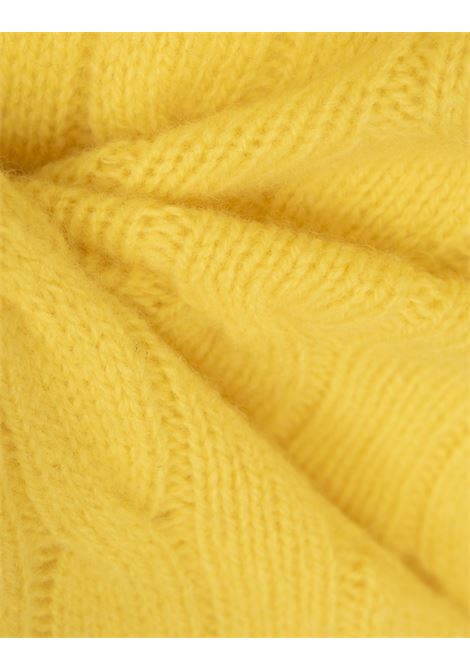 Yellow Wool and Cashmere Braided Sweater RALPH LAUREN | 211-910421022