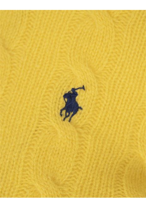 Maglia a Trecce In Lana e Cashmere Gialla RALPH LAUREN | 211-910421022