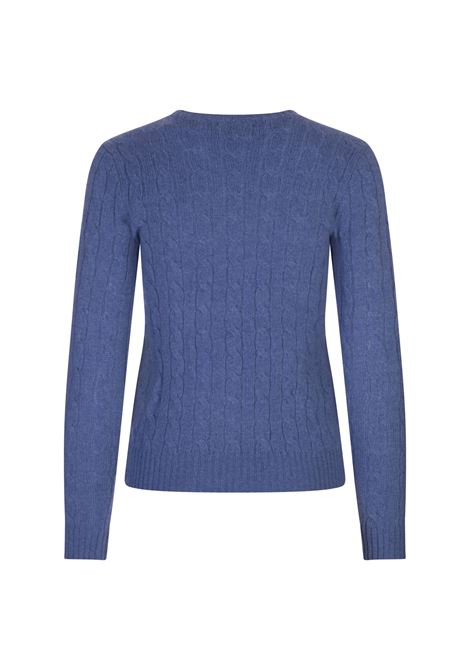 Blu Porto Melange Wool and Cashmere Braided Sweater RALPH LAUREN | 211-910421023