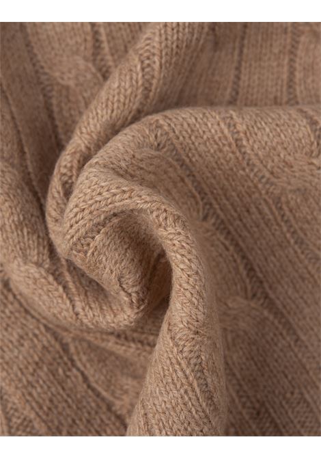 Beige Cable-Knit Wool-Cashmere Scarf RALPH LAUREN | 455-956296003