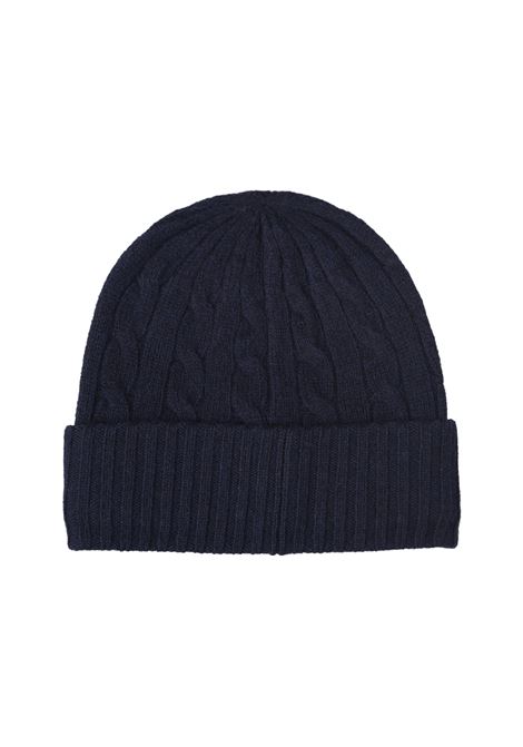 Dark Blue Cable-Knit Wool-Cashmere Beanie RALPH LAUREN | 455-956315003