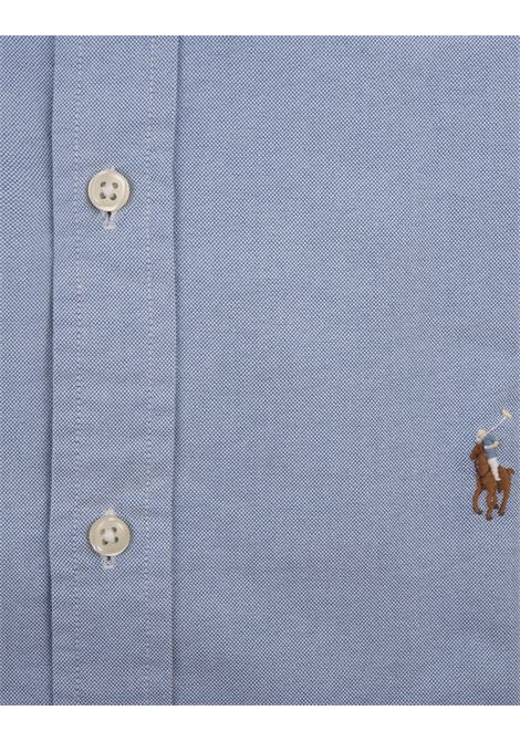 Light Blue Slim Fit Shirt With Pony RALPH LAUREN | 710-549084007