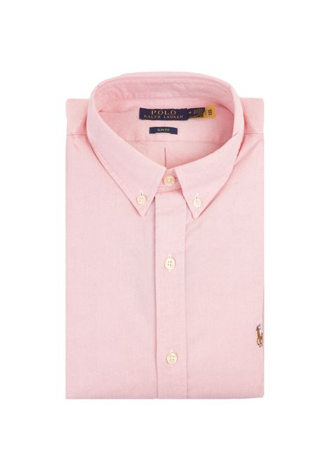 Pink Slim Fit Shirt With Pony RALPH LAUREN | 710-549084008