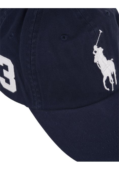 Cappello Da Baseball Blu Navy Con Maxi Pony RALPH LAUREN | 710-673584013