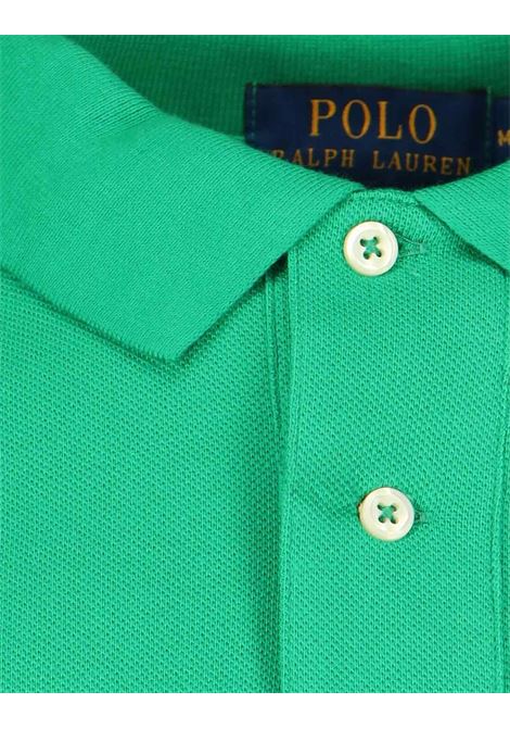 Polo in Piquet Slim-Fit Verde e Blu RALPH LAUREN | 710-795080019